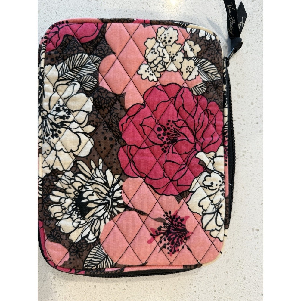 Vera Bradley Pink Floral Kindle Tablet iPad Padded Case Protective‎ Sleeve Zip